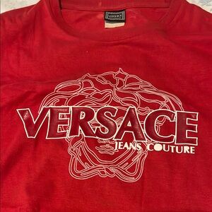 Versace Red Graphic T-Shirt